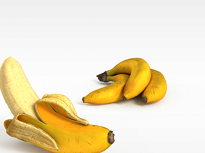 3d新鲜香蕉模型