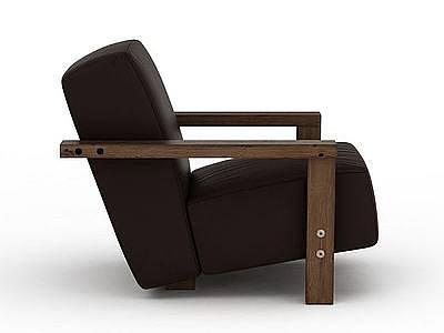 3d个性棕色沙发椅免费模型
