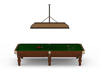 3d室内台球桌免费模型