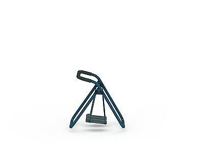 3d蓝色踏步机免费模型