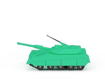 绿色坦克模型3d模型