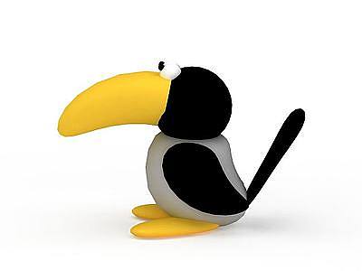 企鹅卡通玩具模型3d模型