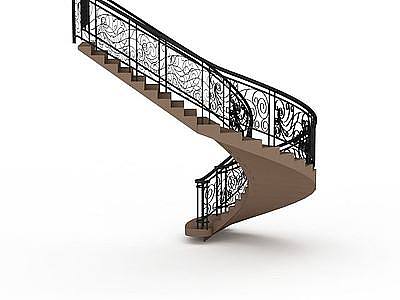 弧形楼梯模型
