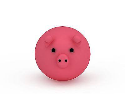 3d粉色猪<font class='myIsRed'>玩具</font>免费模型