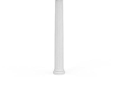 欧式竖纹圆柱模型3d模型