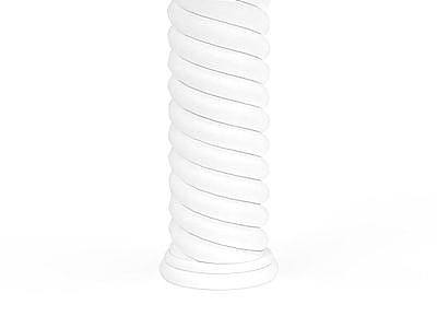 白色柱子模型3d模型