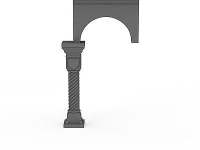 欧式横梁柱子模型
