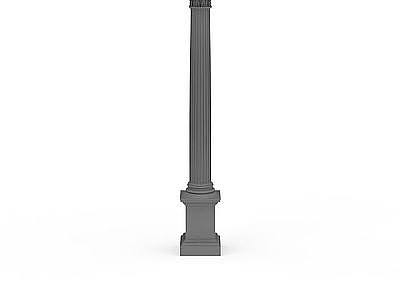 欧式雕花柱子模型3d模型