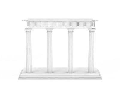 罗马柱子构件模型3d模型