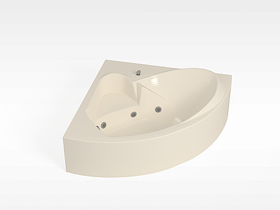 3d角形<font class='myIsRed'>陶瓷浴缸</font>模型