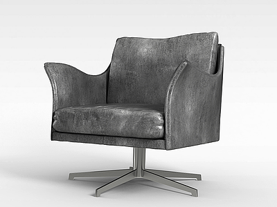 3d做旧灰色沙发椅模型