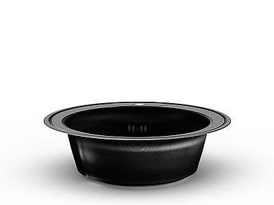 3d黑色石英洗菜盆免费模型
