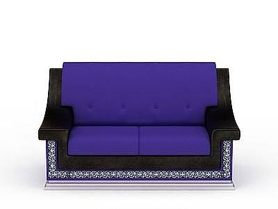 3d现代客厅双人沙发免费模型