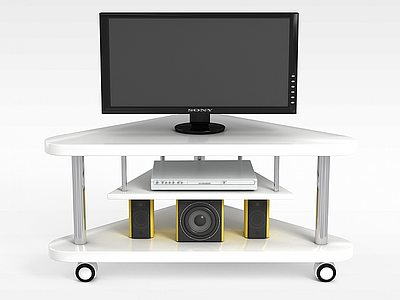 创意可移动电视柜模型3d模型