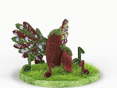 小鸟园艺造型模型3d模型