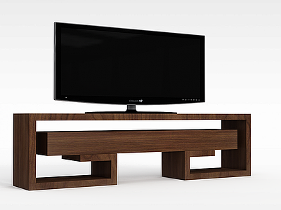 个性木质电视柜模型3d模型