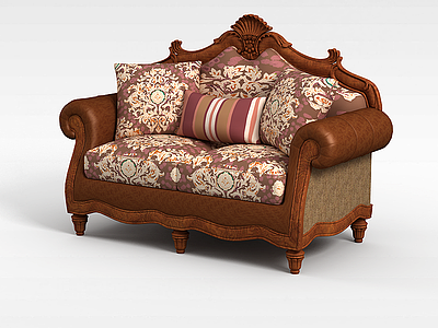 法式复古沙发模型3d模型
