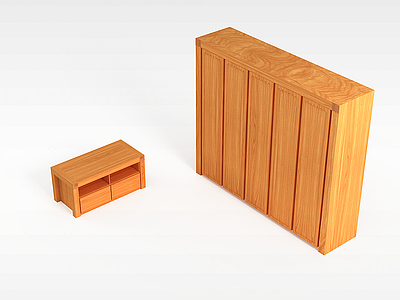 3d木质衣柜模型