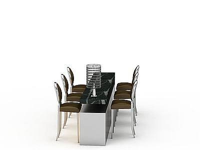 酒吧桌椅组合模型3d模型