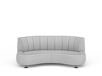 灰色弧形沙发模型3d模型