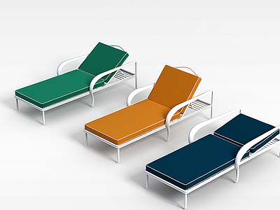 沙滩休闲躺椅模型3d模型