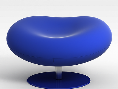 3d蓝色个性椅子模型