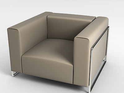 3d布艺单人沙发模型