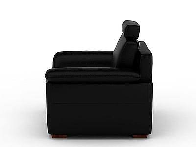3d黑色单体沙发免费模型