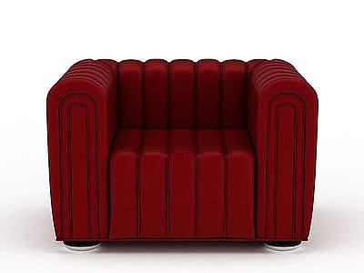 3d红色沙发免费模型