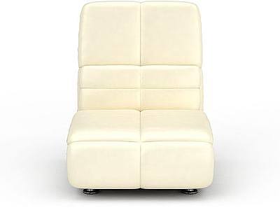 单人白色沙发模型3d模型