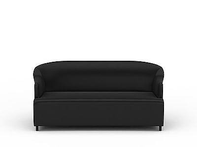 3d真皮黑色沙发免费模型