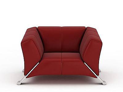 红色个性沙发模型3d模型