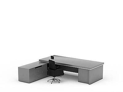 简约书桌椅组合模型3d模型