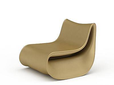 3d金色异形沙发免费模型