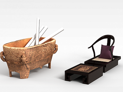 矮椅模型3d模型