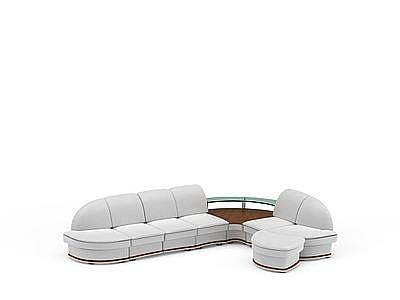 现代白色沙发模型3d模型