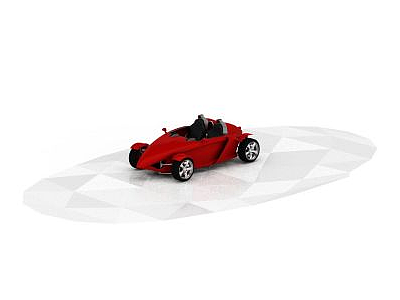 3d红色跑车玩具免费模型