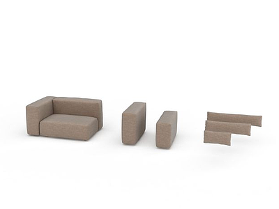 沙发三件套模型3d模型