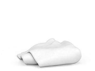 白色毛巾模型