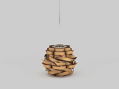 木质吊灯模型3d模型