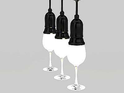 3d酒杯壁灯免费模型