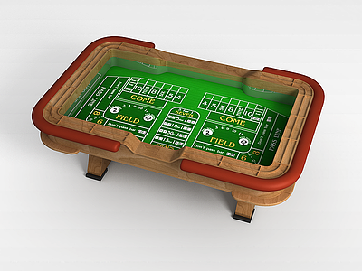 扑克牌桌模型3d模型