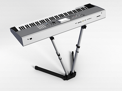 单排键电子琴模型3d模型