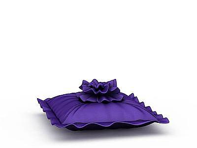 紫色抱枕模型3d模型