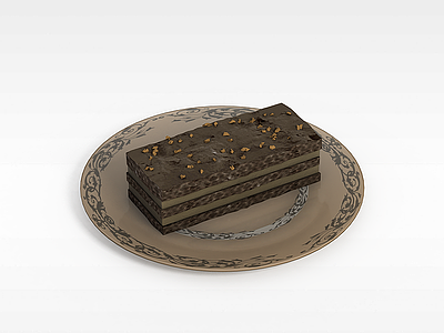 3d巧克力甜点模型