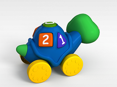3d乌龟玩具车模型