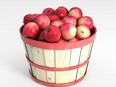 3d红苹果模型