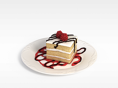 3d奶油蛋糕模型