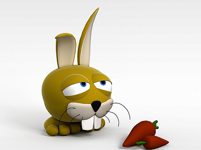 3d兔子玩具模型