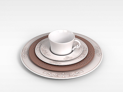 简约咖啡杯模型3d模型